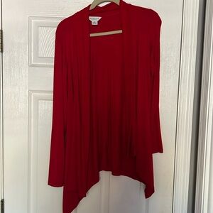 Liz Claiborne red cardigan size medium only worn a few times. Like new.